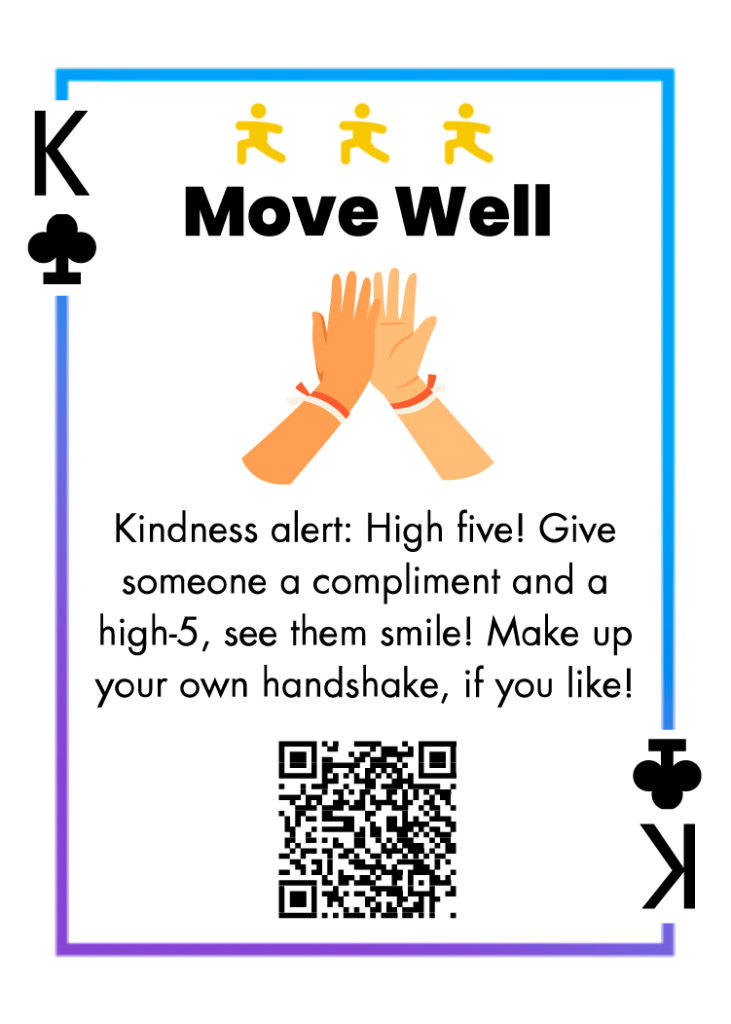 King of Clubs - Act of kindness: Give someone a high-5